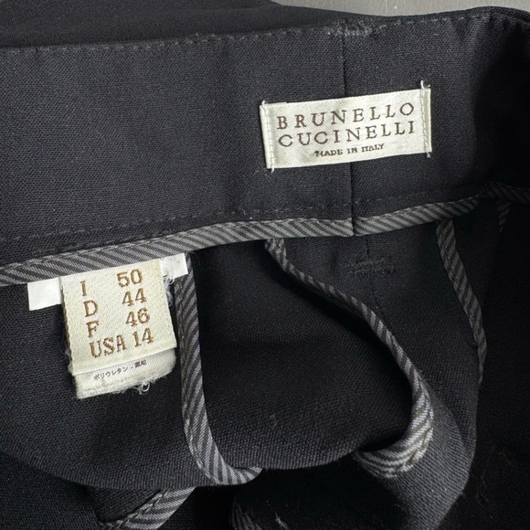 Brunello Cucinelli Women’s Wool & Leather Pants - Picture 8 of 10